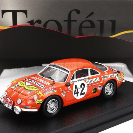 TROFEU 1/43 RENAULT | A110 ALPINE (night version) N 42 RALLY TOUR DE LA REUNION 1979 BERNARD BEGUIN - PHILIPPE OZOUX | ORANGE