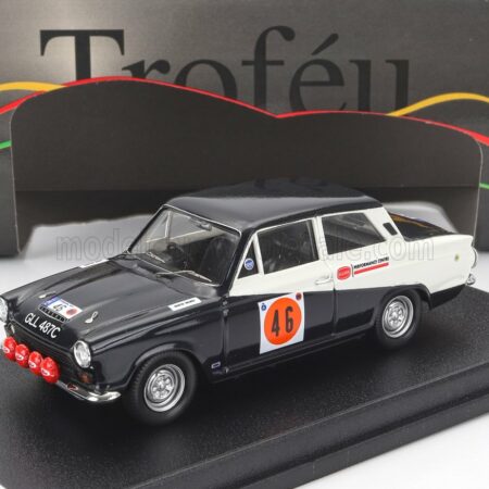 TROFEU 1/43 FORD ENGLAND | CORTINA LOTUS (night version) N 46 RAC RALLY LOMBARD 1968 CHRIS SCIATER - MARTIN HOLMES | BLACK WHITE