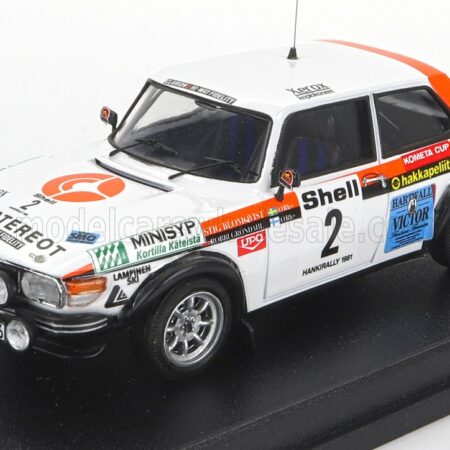 TROFEU 1/43 SAAB | 99 (night version) N 2 4th RALLY HANKKIRALI 1981 STIG BLOMQVIST - ROBERT GRONDAHI | WHITE