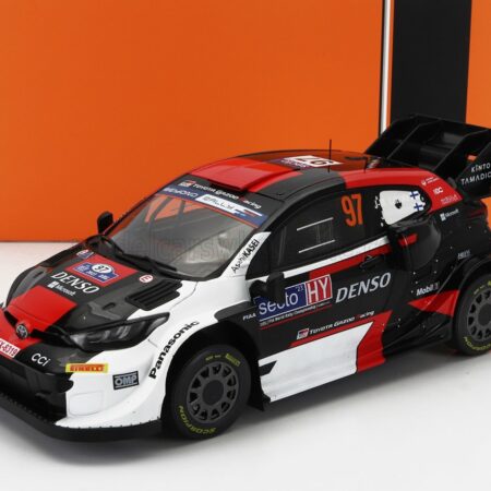 IXO-MODELS 1/18 TOYOTA | YARIS GR HYBRID RALLY1 TEAM TOYOTA GAZOO RACING WRT N 97 5th RALLY FINLAND 2023 JARI MATTI LATVALA - JUHO HANNINEN | WHITE RED BLACK