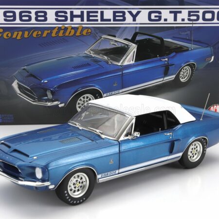 ACME-MODELS 1/18 FORD USA | MUSTANG SHELBY GT500 CABRIOLET 1968 | ACAPULCO BLUE WHITE