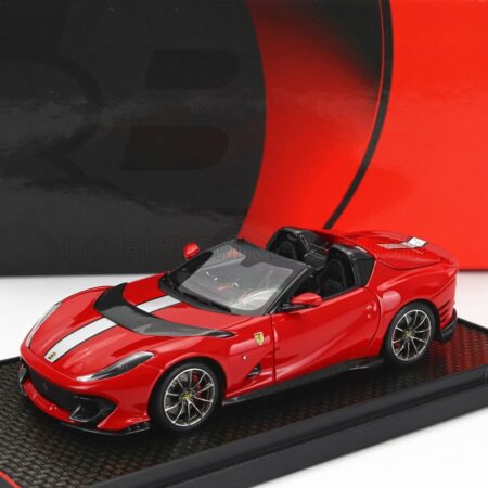 BBR-MODELS 1/43 FERRARI | 812 COMPETIZIONE A SPIDER 2022 - SILVER WHEELS | ROSSO CORSA 322 - RED SILVER