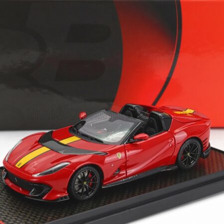 BBR-MODELS 1/43 FERRARI | 812 COMPETIZIONE A SPIDER 2022 - BLACK WHEELS | ROSSO CORSA 322 - RED YELLOW