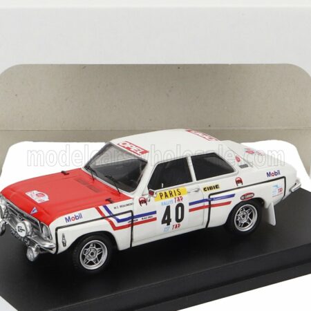 TROFEU 1/43 OPEL | ASCONA (night version) N 40 RALLY TAP 1972 MARIE CLAUDE BEAUMONT - CHRISTINE CICANOT | WHITE RED