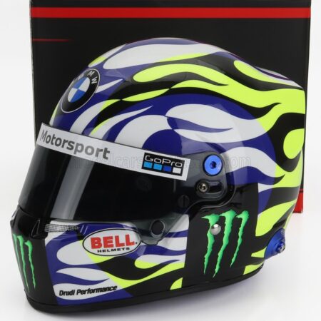 MINI HELMET 1/2 BELL HELMET | CASCO HELMET VALENTINO ROSSI BMW M4 GT3 WRT 2023 | BLUE WHITE YELLOW BLACK