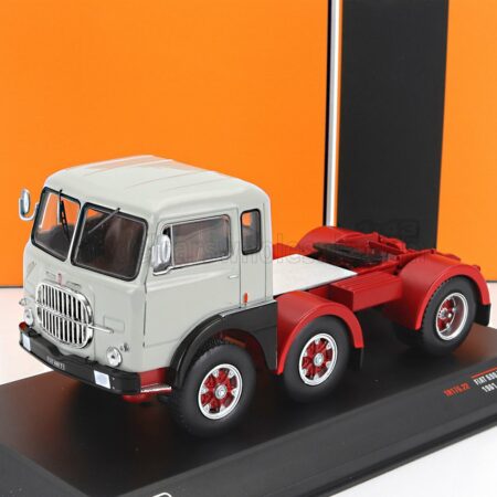 IXO-MODELS 1/43 FIAT | 690 T1 TRACTOR TRUCK 3-ASSI 1961 | GREY RED