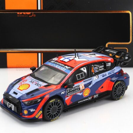 IXO-MODELS 1/43 HYUNDAI | i20 N RALLY1 TEAM SHELL MOBIS WRT N 4 8th RALLY MONTECARLO 2023 LAPPI ESAPEKKA - JANNE FERM | 2 TONE BLUE RED