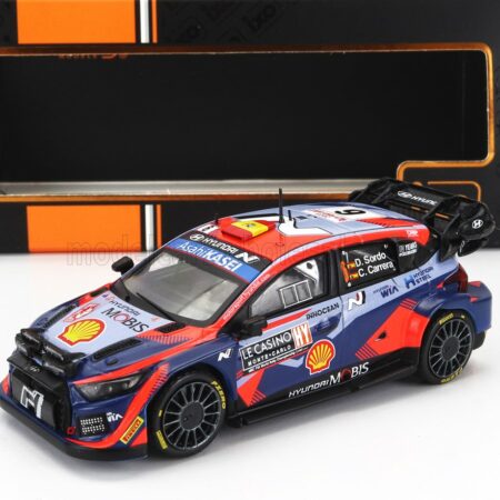 IXO-MODELS 1/43 HYUNDAI | i20 N RALLY1 TEAM SHELL MOBIS WRT (night version) N 6 7th RALLY MONTECARLO 2023 DANI SORDO - CANDIDO CARRERA | 2 TONE BLUE RED