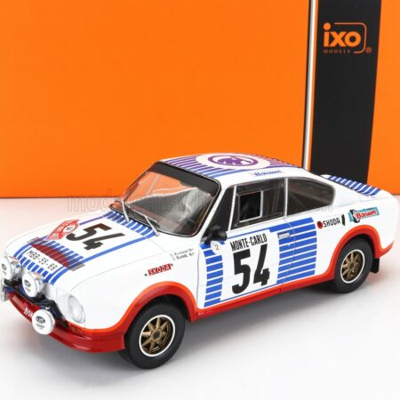 IXO-MODELS 1/24 SKODA | 130RS TEAM SKODA (night version) N 54 RALLY MONTECARLO 1977 SVATOPLUK KVAIZAR - JIRI KOTEK | WHITE BLUE RED