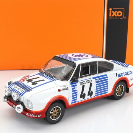 IXO-MODELS 1/24 SKODA | 130RS TEAM SKODA (night version) N 44 15th RALLY MONTECARLO 1977 MIROSLAV ZAPADLO - JIRI MOTAL | WHITE BLUE RED