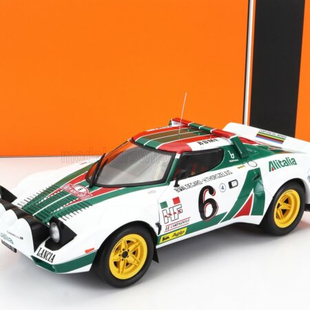 IXO-MODELS 1/18 LANCIA | STRATOS HF TEAM ALITALIA (night version) N 6 2nd RALLY MONTECARLO 1976 BJORN WALDEGAARD - HANS THORSZELIUS | WHITE GREEN RED