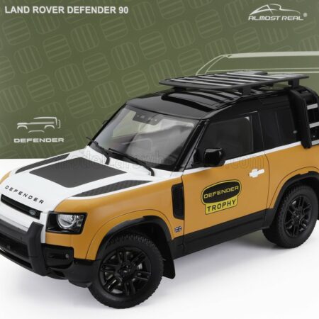 ALMOST-REAL 1/18 LAND ROVER | NEW DEFENDER 90 TROPHY EDITION 2023 | YELLOW WHITE BLACK