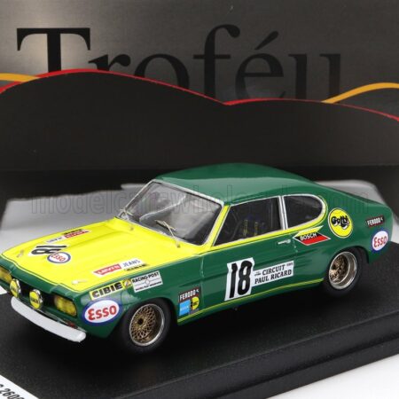 TROFEU 1/43 FORD ENGLAND | CAPRI RS 2600 N 18 2x6h PAUL RICARD 1971 JEAN CLAUDE GUERIE - JEAN PIERRE ROUGET | GREEN YELLOW