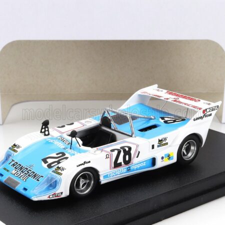 TROFEU 1/43 LOLA | T294 1994cc S4 TEAM SOCIETE RACING ORGANISATION COURSE N 28 24h LE MANS 1975 FRANCOIS SERVANIN - JACQUES HENRY - ALBERT DUFRENE | WHITE LIGHT BLUE