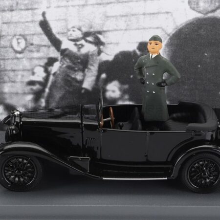 RIO-MODELS 1/43 ALFA ROMEO | 1750 TORPEDO SPIDER MILANO 1944 WITH BENITO MUSSOLINI FIGURE | BLACK