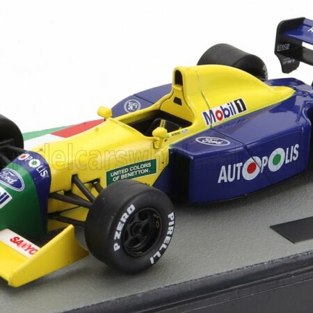 EDICOLA 1/43 BENETTON | F1  FORD B190B N 19 SEASON 1991 ROBERTO MORENO | YELLOW BLUE