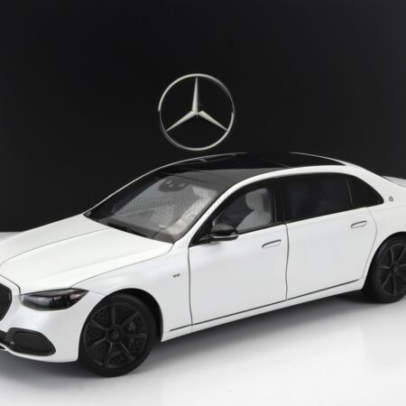 NOREV 1/18 MERCEDES BENZ | S-CLASS S680 MAYBACH (X223) 4-MATIC NIGHT SERIES 2019 | OPALITH WHITE MAGNO BLACK