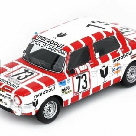 SPARK-MODEL 1/43 SIMCA | 1000 RALLY2 TEAM MARABOUT RACING N 73 24h SPA 1974 JEAN MARIE HERMAN - ROBERT LAMBERT | WHITE RED