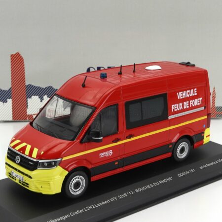 ODEON 1/43 VOLKSWAGEN | KRAFTER L2H2 LAMBERT VFF 13 BOUCHES DE  RHONE VEHICULE FEUX DE FORET SAPEURS POMPIERS 2020 | RED YELLOW