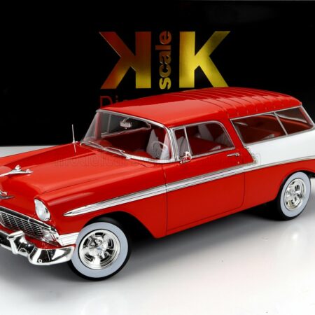 KK-SCALE 1/18 CHEVROLET | BEL AIR NOMAD SW STATION WAGON CUSTOM 1956 | RED WHITE