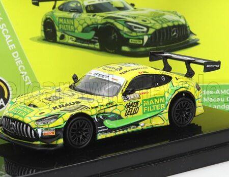 PARAGON-MODELS 1/64 MERCEDES BENZ | GT3 AMG EVO TEAM LANDGRAF RACING N 48 WINNER FIA GT WORLD CUP MACAU 2023 RAFFAELE MARCIELLO | YELLOW GREEN