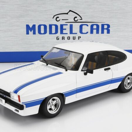 MCG 1/18 FORD ENGLAND | CAPRI MKII COUPE RHD 1975 | WHITE BLUE