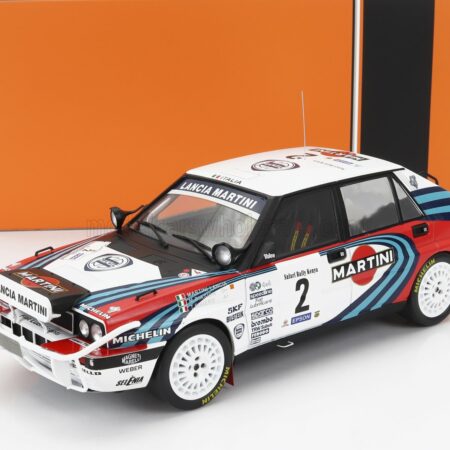 IXO-MODELS 1/18 LANCIA | DELTA INTEGRALE 16V MARTINI (night version) N 2 RALLY SAFARI 1990 MIKI BIASION - TIZIANO SIVIERO | WHITE BLUE RED