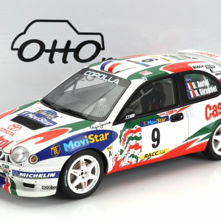 OTTO-MOBILE 1/18 TOYOTA | COROLLA WRC TEAM CASTROL N 9 WINNER RALLY CATALUNYA 1998 DIDIER AURIOL - DENIS GIRAUDET | WHITE BLUE RED