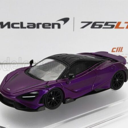 CM-MODELS 1/64 McLAREN | 765LT WITH RACING SET WHEELS 2020 | PURPLE BLACK