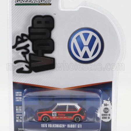 GREENLIGHT 1/64 VOLKSWAGEN | GOLF MKI GTi RABBIT N 12 RACING 1976 | RED BLACK WHITE