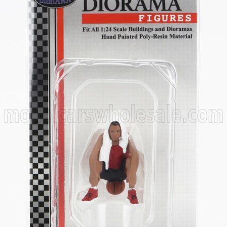 AMERICAN DIORAMA 1/24 FIGURES | MAN BASKETBALL | PINK RED BLACK