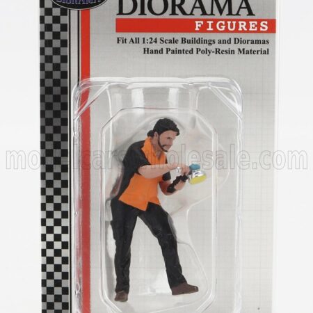 AMERICAN DIORAMA 1/24 FIGURES | MAN BUFF AND WAX | BLACK ORANGE