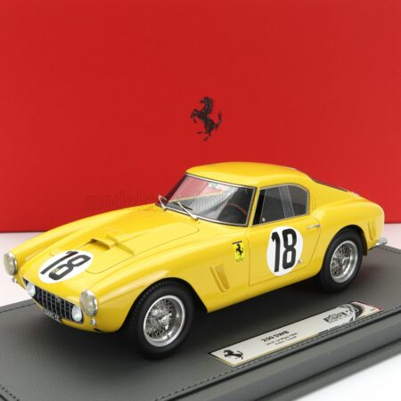 BBR-MODELS 1/18 FERRARI | 250 GT SWB 3.0L V12 TEAM N.A.R.T. NORTH AMERICAN RACING N 18 24h LE MANS 1960 GEORGE ARENTS - ALAN CONNELL Jr. - CON VETRINA - WITH SHOWCASE | YELLOW