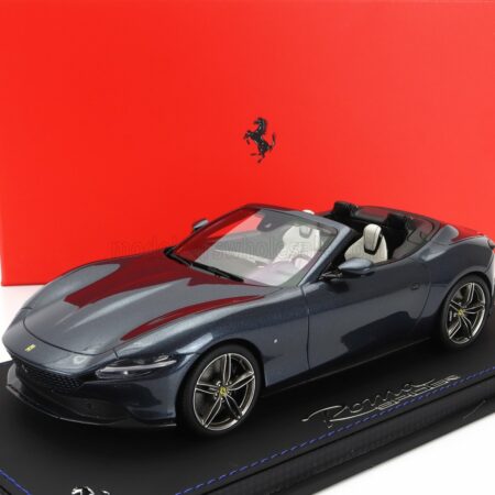 BBR-MODELS 1/18 FERRARI | ROMA SPIDER OPEN 2020 - CON VETRINA - WITH SHOWCASE | BLU ROMA - BLUE MET