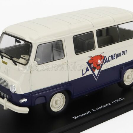 EDICOLA 1/24 RENAULT | ESTAFETTE MINIBUS LA VACHE QUI RIT 1962 - WITHOUT CARD BOX - SENZA SCATOLA | CREAM BLUE