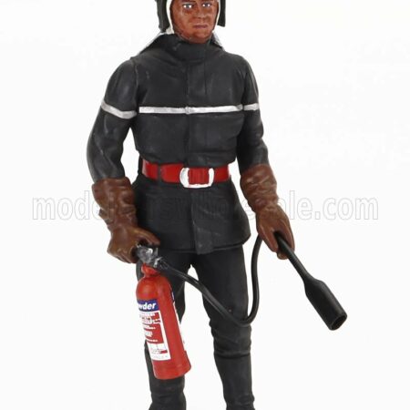 LE MANS MINIATURES 1/18 FIGURES | VIGILE DEL FUOCO JEAN LUC - FRENCH POMPIERS FIREMAN 1970 | GREY