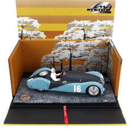 LE MANS MINIATURES 1/18 BUGATTI | F1  TYPE 57S 45 N 16 A.C.F. GP 1937 PIERRE WIMILLE | 2 TONE MATT BLUE