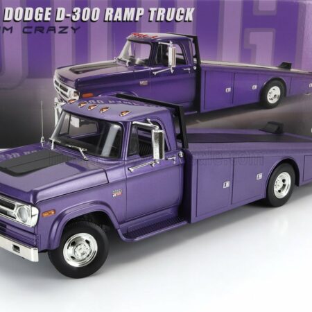 ACME-MODELS 1/18 DODGE | D-300 TRUCK RAMP CAR TRANSPORTER 1970 | PURPLE