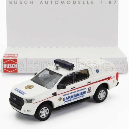 BUSCH 1/87 FORD USA | RANGER PICK-UP HARD-TOP ASSOCIAZIONE NAZIONALE CARABINIERI PROTEZIONE CIVILE 2011 | WHITE RED