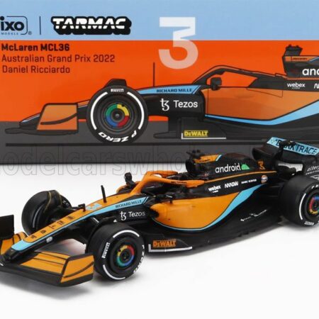 TARMAC 1/64 McLAREN | F1  MCL36 MERCEDES TEAM MCLAREN N 3 JAPAN GP 2022 DANIEL RICCIARDO | ORANGE LIGHT BLUE