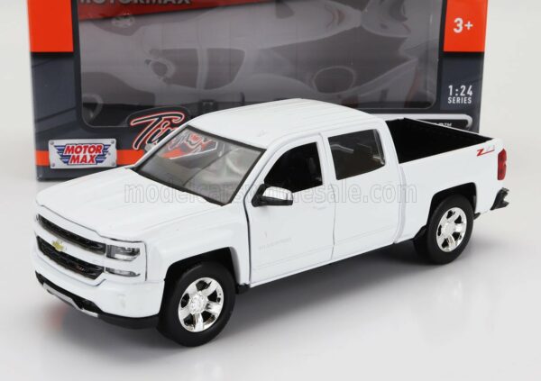 MOTOR-MAX 1/27 CHEVROLET | SILVERADO 1500 LT-Z71 CREW CAB PICK-UP 2017 | WHITE