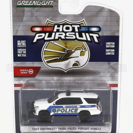 GREENLIGHT 1/64 CHEVROLET | TAHOE ORLANDO POLICE 2022 | WHITE BLUE