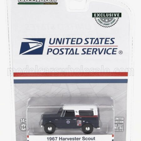 GREENLIGHT 1/64 HARVESTER | SCOUT USPS 1967 | BLUE WHITE