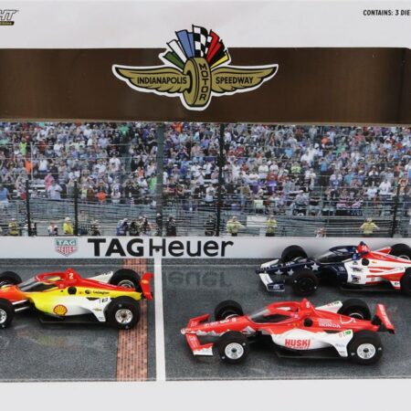 GREENLIGHT 1/64 HONDA | SET 3X PODIUM INDIANAPOLIS INDY 500 INDYCAR SERIES 2023 - CHEVROLET TEAM PENSKE N 2 WINNER JOSEF NEWGARDEN - TEAM CHIP GANASSI RACING N 8 2nd MARCUS ERICSSON - CHEVROLET TEAM A.J.FOYT ENTERPRISES N 14 3rd SANTINO FERRUCCI | VARIOUS