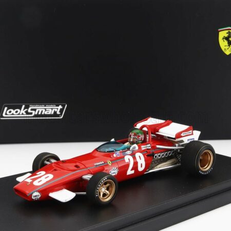 LOOKSMART 1/43 FERRARI | F1  312B N 28 4th BELGIUM GP 1970 IGNAZIO GIUSTI | RED WHITE