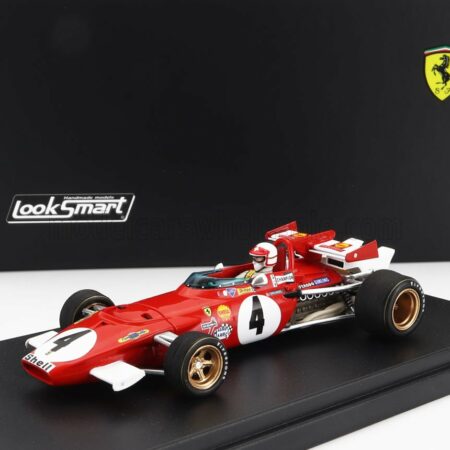 LOOKSMART 1/43 FERRARI | F1  312B N 4 WINNER ITALY GP 1970 CLAY REGAZZONI | RED WHITE