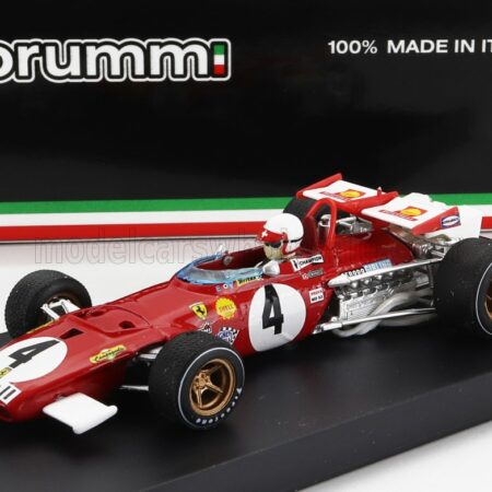 BRUMM 1/43 FERRARI | F1 312B N 4 WINNER ITALY GP 1970 CLAY REGAZZONI - WITH DRIVER FIGURE | RED WHITE