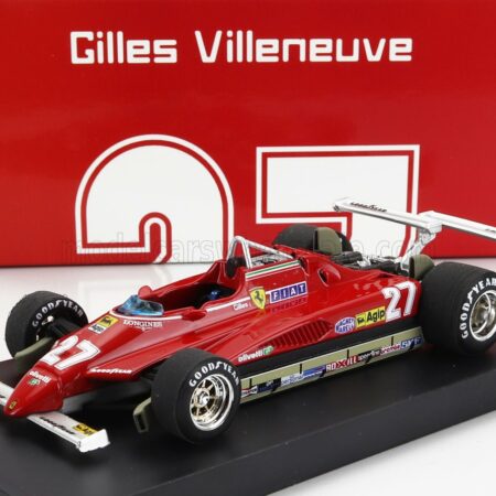 BRUMM 1/43 FERRARI | F1  126C2 N 27 USA OVEST LONG BEACH GP 1982 GILLES VILLENEUVE | RED