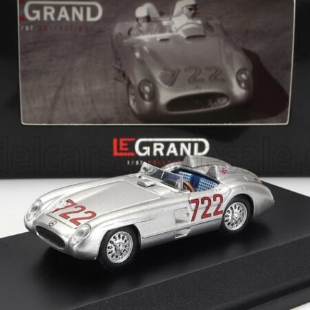 BREKINA PLAST 1/87 MERCEDES BENZ | 300 SLR SPIDER N 722 WINNER MILLE MIGLIA 1955 STIRLING MOSS - DENIS JENKINSON | SILVER