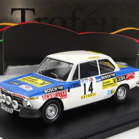 TROFEU 1/43 BMW | 2002 Tii (night version) N 14 RALLY TAP 1974 GEORG FISCHER - HARALD GOTTLIEB | BLUE WHITE